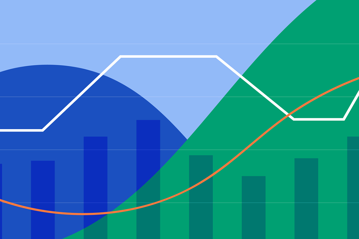 Abstract financial background with uptrend wave and line. The concept for economics, finance, statistics and consulting concepts. Editable template vectors Abstract financial background with uptrend wave and line. The concept for economics, finance, statistics and consulting concepts. Editable template vectors